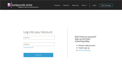 Desktop Screenshot of clients.backgroundsonline.com